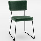 Kit 8 Cadeiras Decorativa Estofada Sala De Jantar Base Aço Al