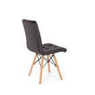 Kit 8 Cadeiras Eiffel Gomos Veludo Estofada Base Madeira Graf