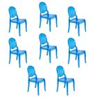 Kit 8 Cadeiras Elizabeth Ghost Transparente