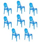 Kit 8 Cadeiras Elizabeth Ghost Transparente