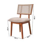 Kit 8 Cadeiras Em Madeira Maciça, Rattan De Fibra 100% Natura