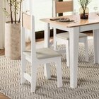 Kit 8 Cadeiras Encosto Assento Em Tecido Savana Delta Branco/