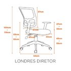Kit 8 Cadeiras Escritório Diretor Ergonômica Nr17 Tela Mesh L
