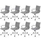 Kit 8 Cadeiras Escritório Diretor Esteirinha Rodízio Relax Co