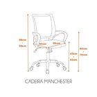 Kit 8 Cadeiras Escritório Diretor Tela Mesh Manchester Preto