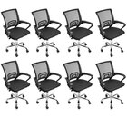Kit 8 Cadeiras Escritório Diretor Tela Mesh Tok 3310 Preto