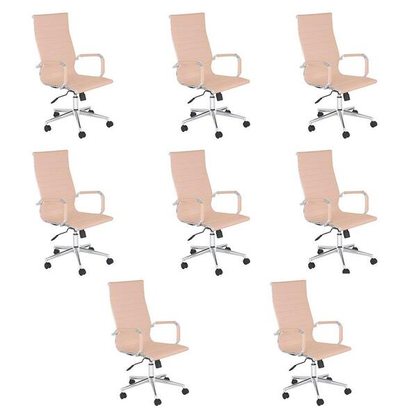 Kit 8 Cadeiras Escritório Esteirinha Diretor Home Office