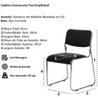 Kit 8 Cadeiras Escritório Fixa Auditório Hotel Interlocutor C