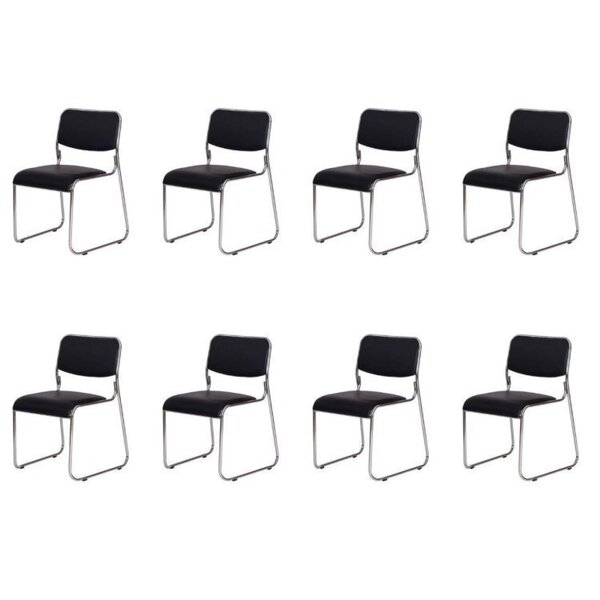 Kit 8 Cadeiras Escritório Fixa Auditório Hotel Interlocutor C