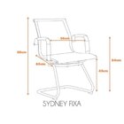 Kit 8 Cadeiras Escritório Interlocutor Fixa Aço Cromado Sidne