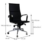 Kit 8 Cadeiras Escritorio Presidente Esteirinha Corino 3303 C