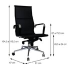 Kit 8 Cadeiras Escritorio Presidente Esteirinha Corino 3303 P