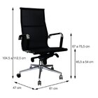 Kit 8 Cadeiras Escritorio Presidente Esteirinha Corino 3303 P