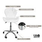 Kit 8 Cadeiras Escritório Slim Vegas Base Giratória Estofada