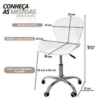 Kit 8 Cadeiras Escritório Slim Vegas Base Giratória Estofada