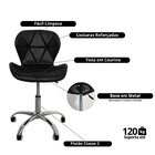 Kit 8 Cadeiras Escritório Slim Vegas Base Giratória Estofada