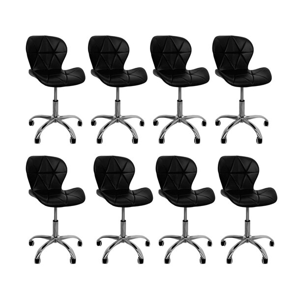 Kit 8 Cadeiras Escritório Slim Vegas Base Giratória Estofada