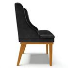 Kit 8 Cadeiras Estofadas Base Fixa De Madeira Castanho Lia Si