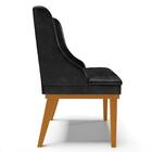 Kit 8 Cadeiras Estofadas Base Fixa De Madeira Castanho Lia Si