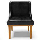 Kit 8 Cadeiras Estofadas Base Fixa De Madeira Castanho Lia Si