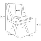 Kit 8 Cadeiras Estofadas Base Giratória De Madeira Lia Sintét