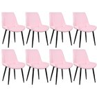 Kit 8 Cadeiras Estofadas Design Industrial Chicago