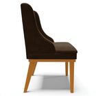 Kit 8 Cadeiras Estofadas Para Sala De Jantar Base Fixa De Mad