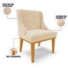 Kit 8 Cadeiras Estofadas Para Sala De Jantar Base Fixa De Mad