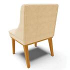 Kit 8 Cadeiras Estofadas Para Sala De Jantar Base Fixa De Mad