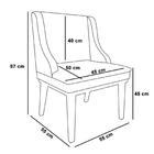 Kit 8 Cadeiras Estofadas Para Sala De Jantar Base Fixa De Mad