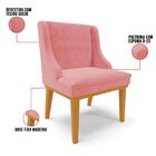 Kit 8 Cadeiras Estofadas Para Sala De Jantar Base Fixa De Mad