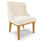 Kit 8 Cadeiras Estofadas Para Sala De Jantar Base Fixa De Mad