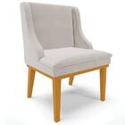 Kit 8 Cadeiras Estofadas Para Sala De Jantar Base Fixa De Mad