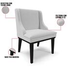 Kit 8 Cadeiras Estofadas Para Sala De Jantar Base Fixa De Mad