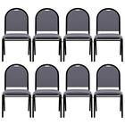 Kit 8 Cadeiras Hoteleiras Auditório Empilhável Sintético Z33