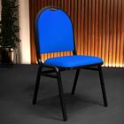 Kit 8 Cadeiras Hoteleiras Auditório Empilhável Sintético Z33