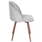 Kit 8 Cadeiras Jantar Estofada Maite Sedona Veludo Cinza