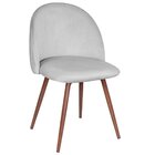 Kit 8 Cadeiras Jantar Estofada Maite Sedona Veludo Cinza