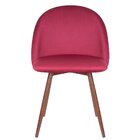 Kit 8 Cadeiras Jantar Estofada Maite Sedona Veludo Vinho