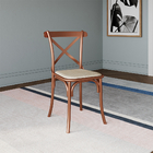 Kit 8 Cadeiras Katrina Cobre Assento Bege Asturias - Aço