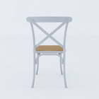 Kit 8 Cadeiras Katrina X Branca Assento Bege Aço New Green