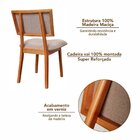 Kit 8 Cadeiras Madeira Maciça E Estofada Luxo Bréscia Espress