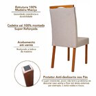 Kit 8 Cadeiras Madeira Maciça, Estofada E Bordada Liz Authent