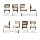 Kit 8 Cadeiras Madeira Maciça Palermo Encosto Tela Assento Es