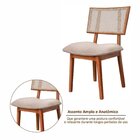 Kit 8 Cadeiras Madeira Maciça, Rattan De Fibra 100% Natural E