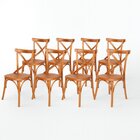 Kit 8 Cadeiras Madeira Sala De Estar Gourmet Katrina Paris Am