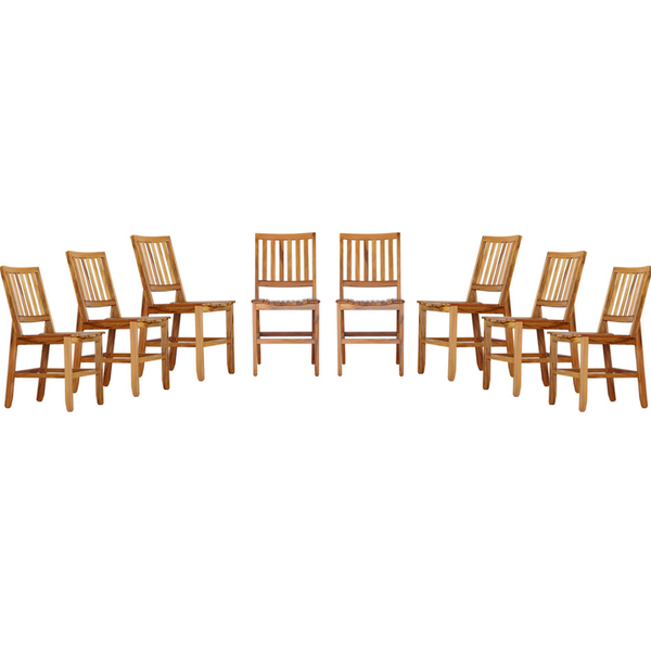 Kit 8 Cadeiras Madri Madeira Maciça Natural