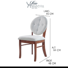 Kit 8 Cadeiras Mesa De Jantar Estofada 45x94 Cm Florence Made