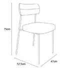 Kit 8 Cadeiras Mila Laminado Caramelo/linho Bege - Fdecor