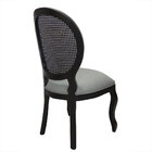 Kit 8 Cadeiras Para Cozinha Medalhão Com Tela Preto E Linho C